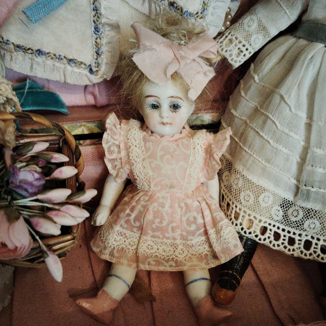 ミニョネット♡ピンクブーツの可愛い女の子♡ケストナーアンティークドール