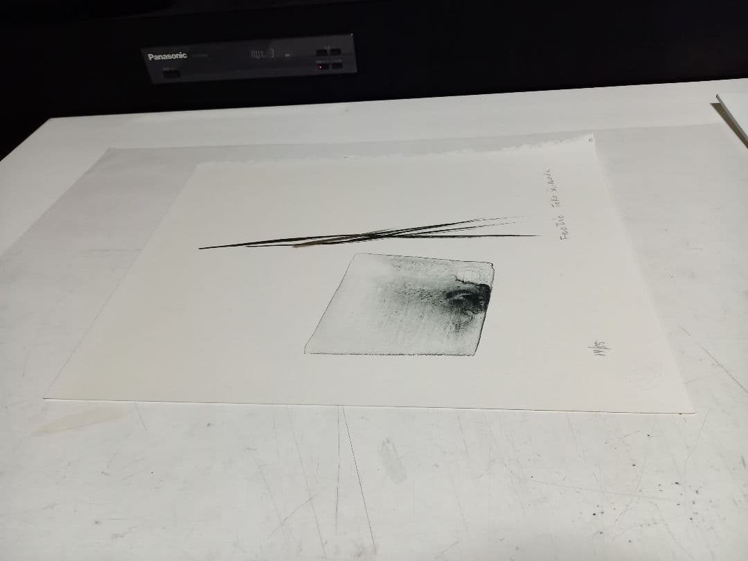 篠田桃紅 「Factio」リトグラフ　no.14/55　版画　1992年　額装品