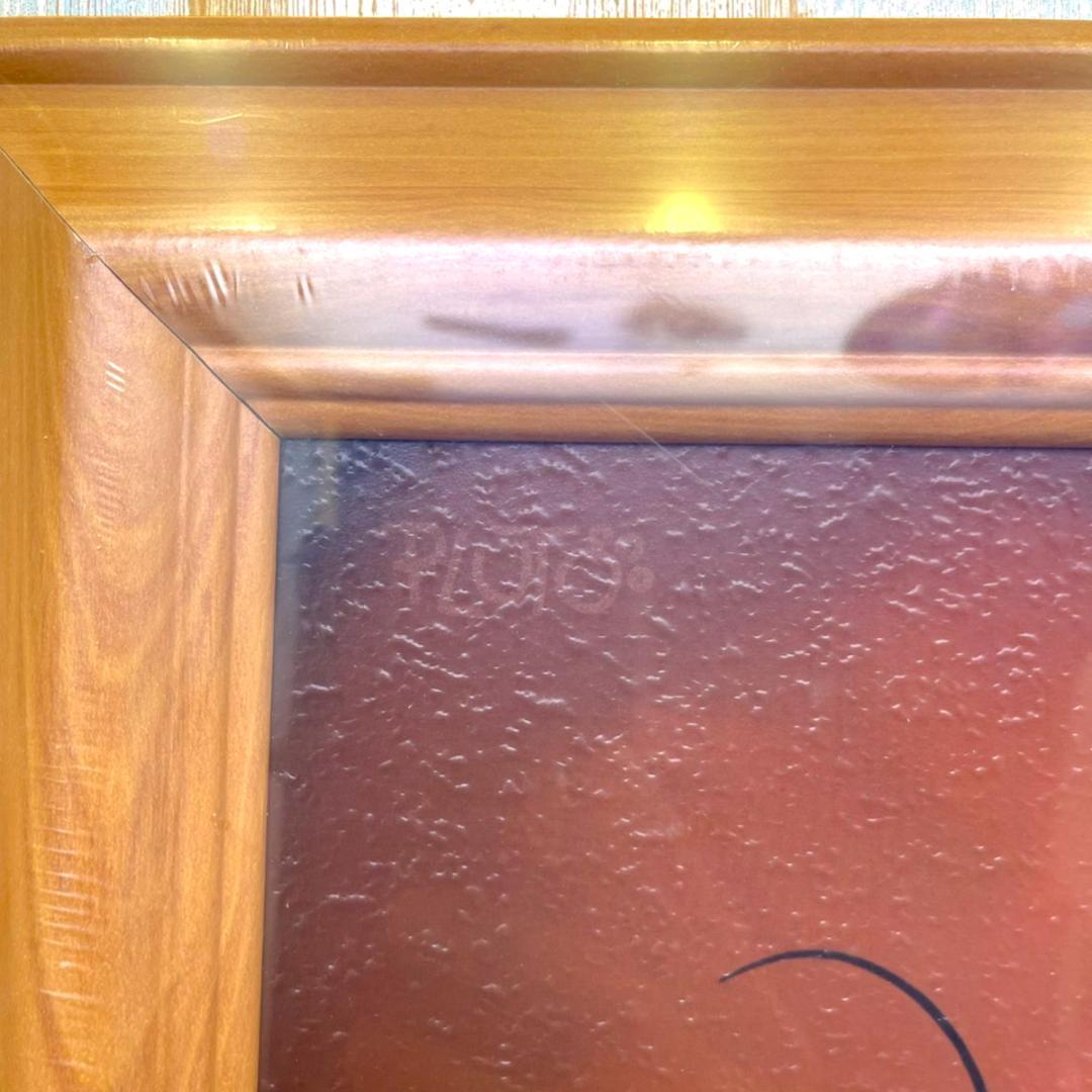 新品★プルート Pluto 愛犬 油絵風 額縁 絵画 木製 シック★ディズニー