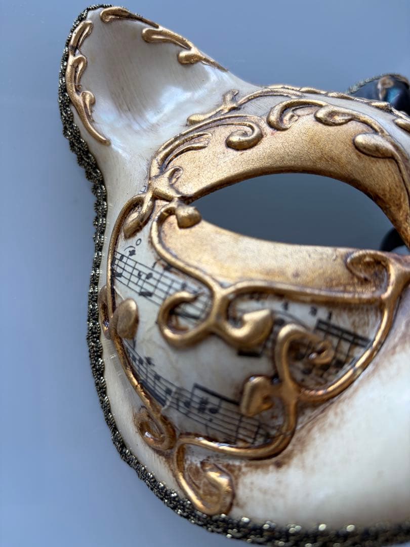 猫型マスケラ アンティーク 古道具 レトロ雑貨 マスカレード 仮面