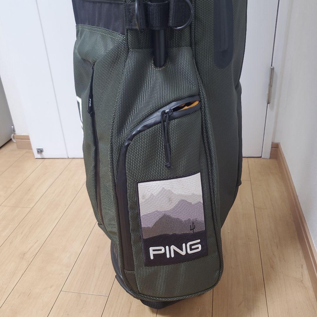 【美品】PING ピン キャディバッグ CB-P201 カーキ 色