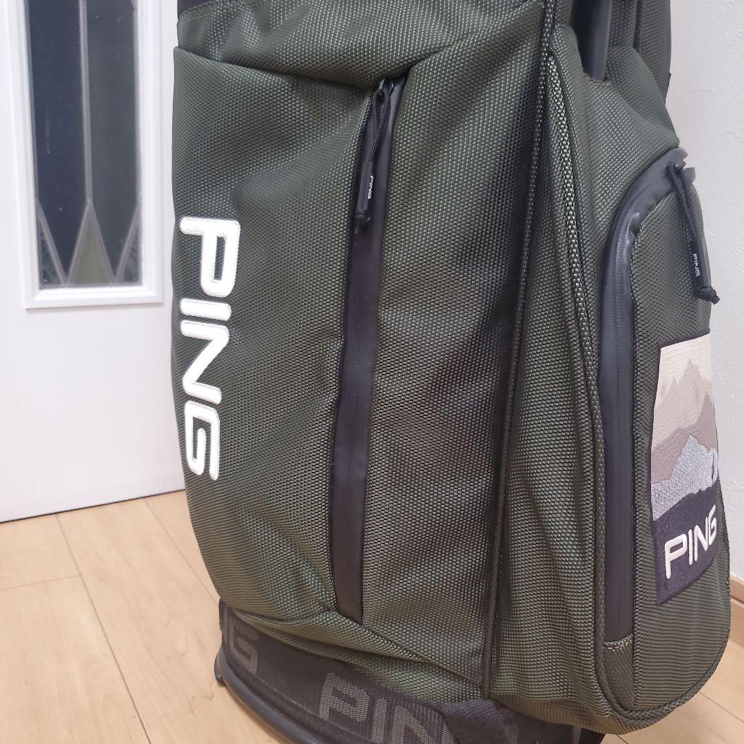 【美品】PING ピン キャディバッグ CB-P201 カーキ 色