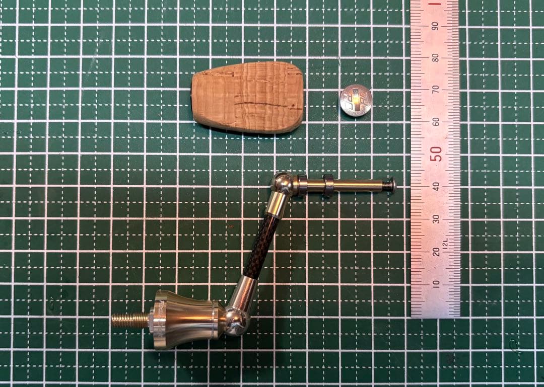 ロデオクラフト RCシングルスピニングカーボンハンドル 40mm シマノ用