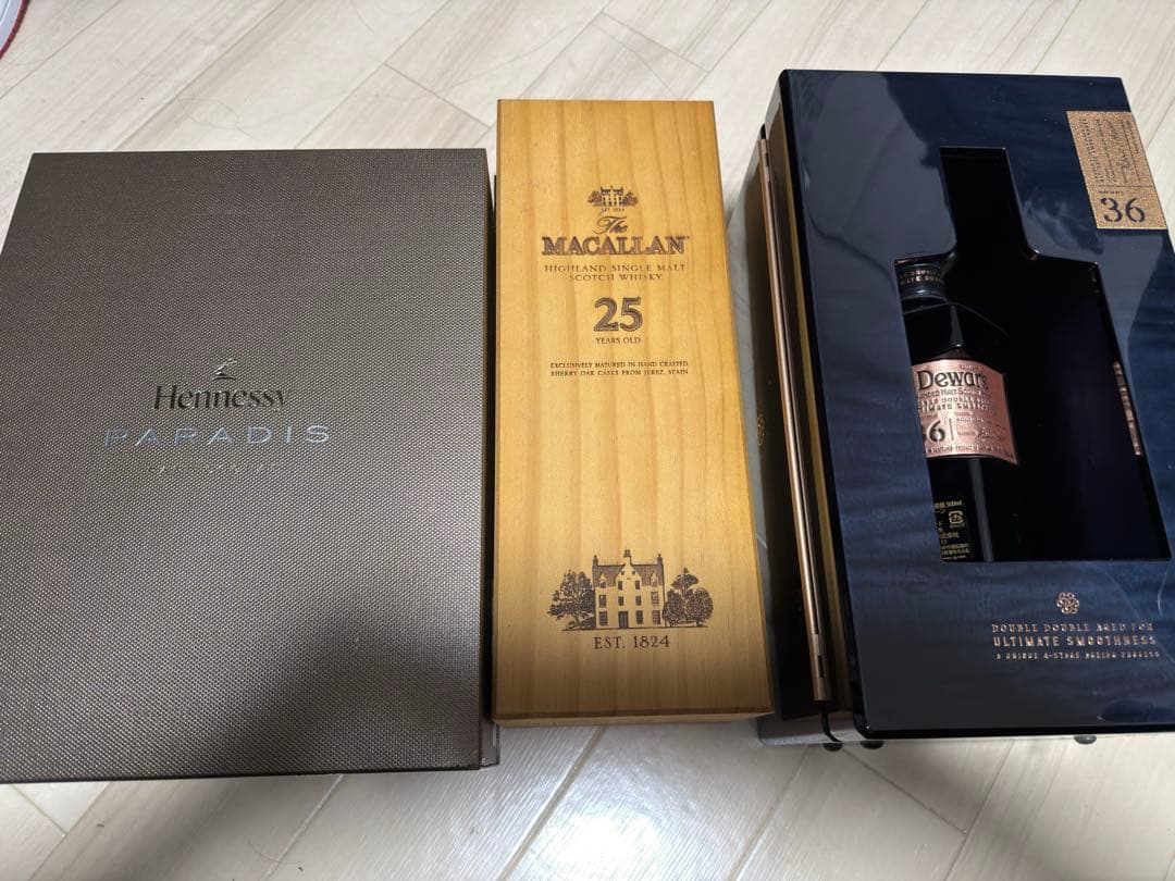 ウイスキー　空瓶・箱