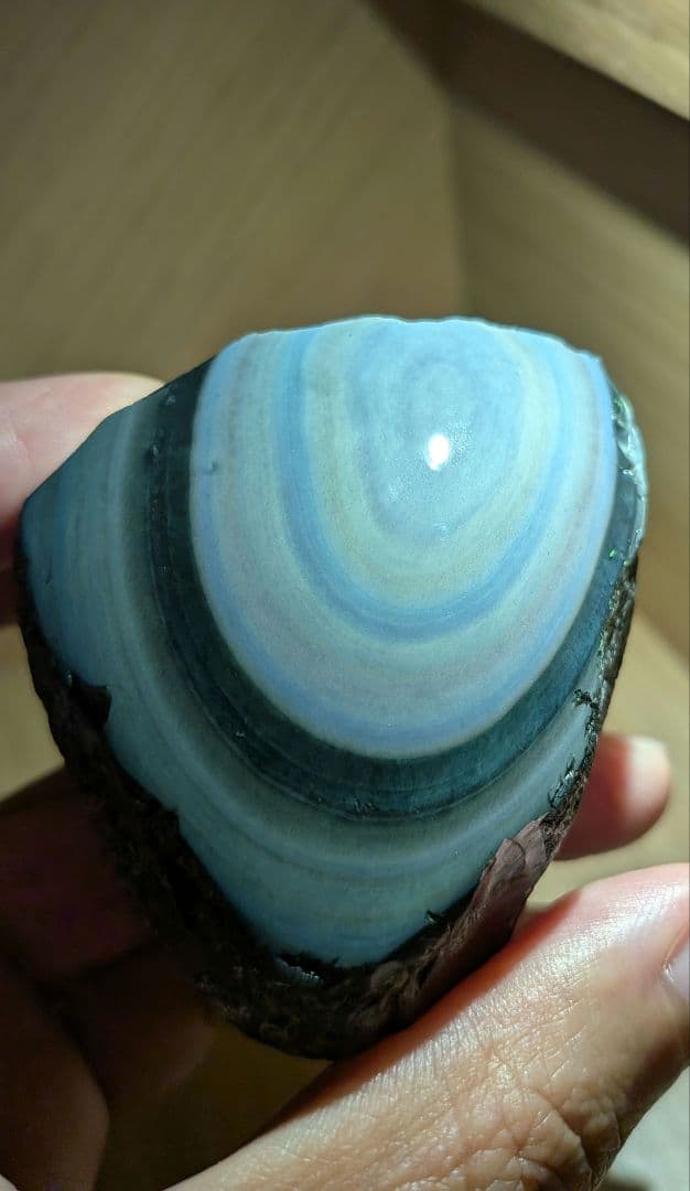 研磨品　十勝石玲瓏　パステルカラーレインボーオブシディアン　特級品