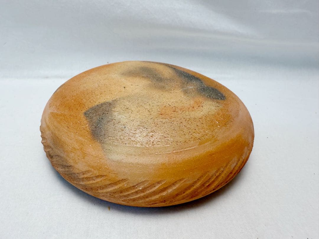 未使用 茶道具 佐々木昭楽作 炉用 灰器 灰匙 陶印 共箱