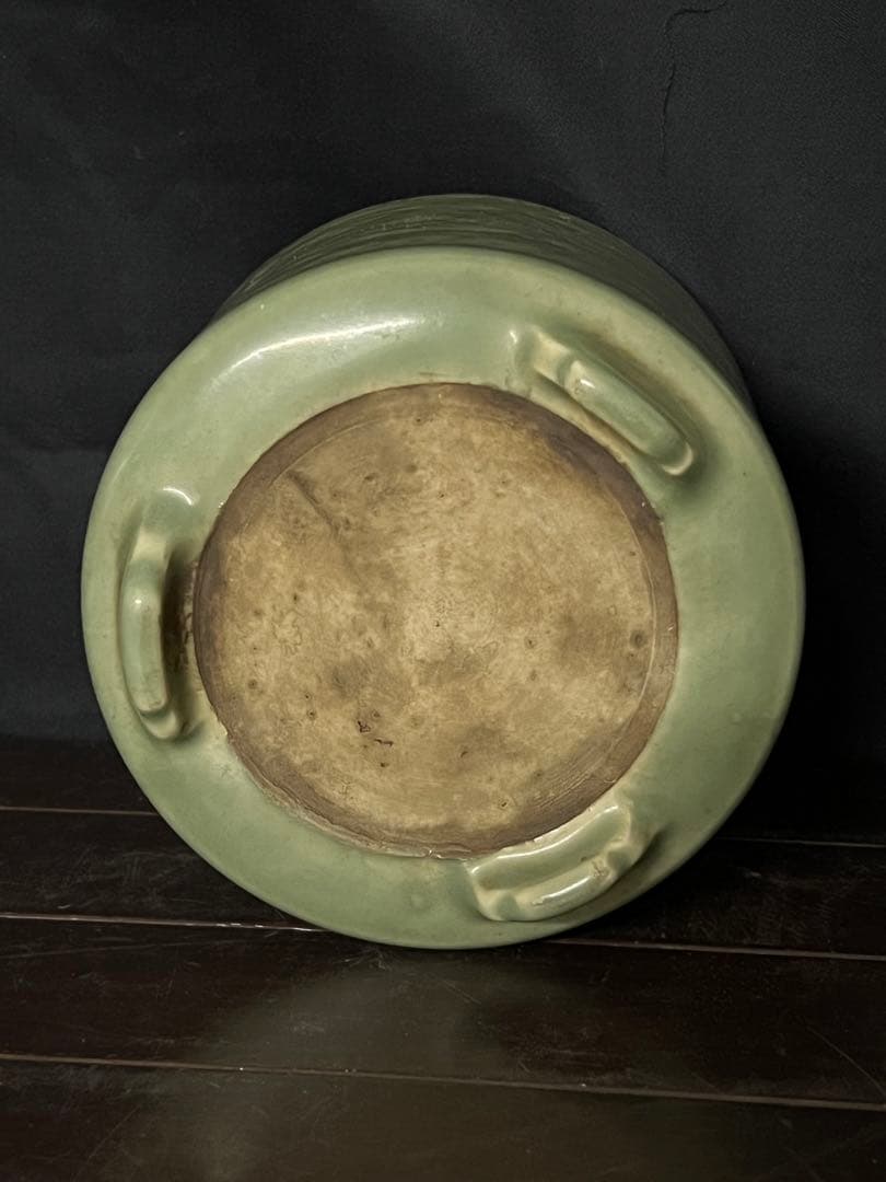 古美術•書•　時代物•龍泉窯青磁筆入•水指•XG：33-1