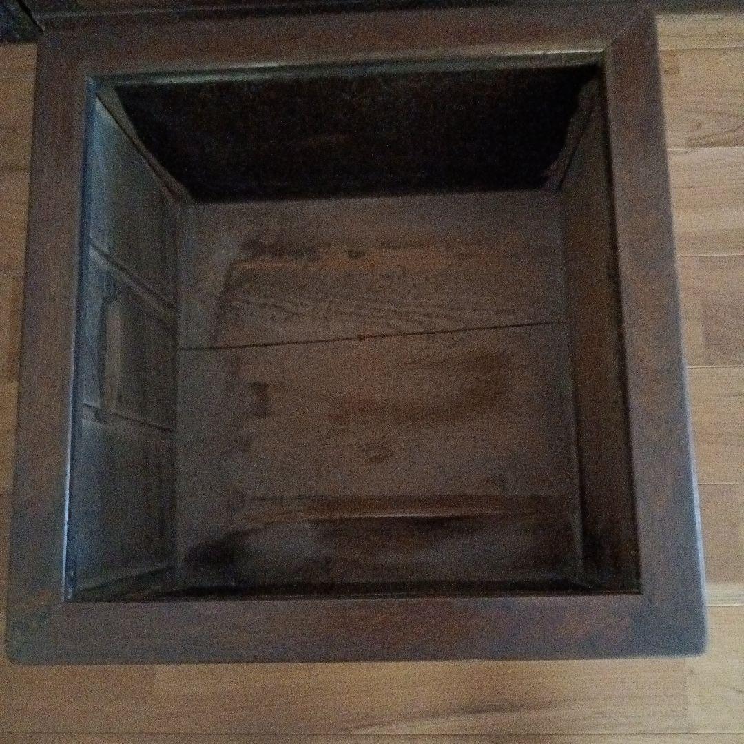 骨董品☆総ケヤキの火鉢☆総ケヤキの一枚板