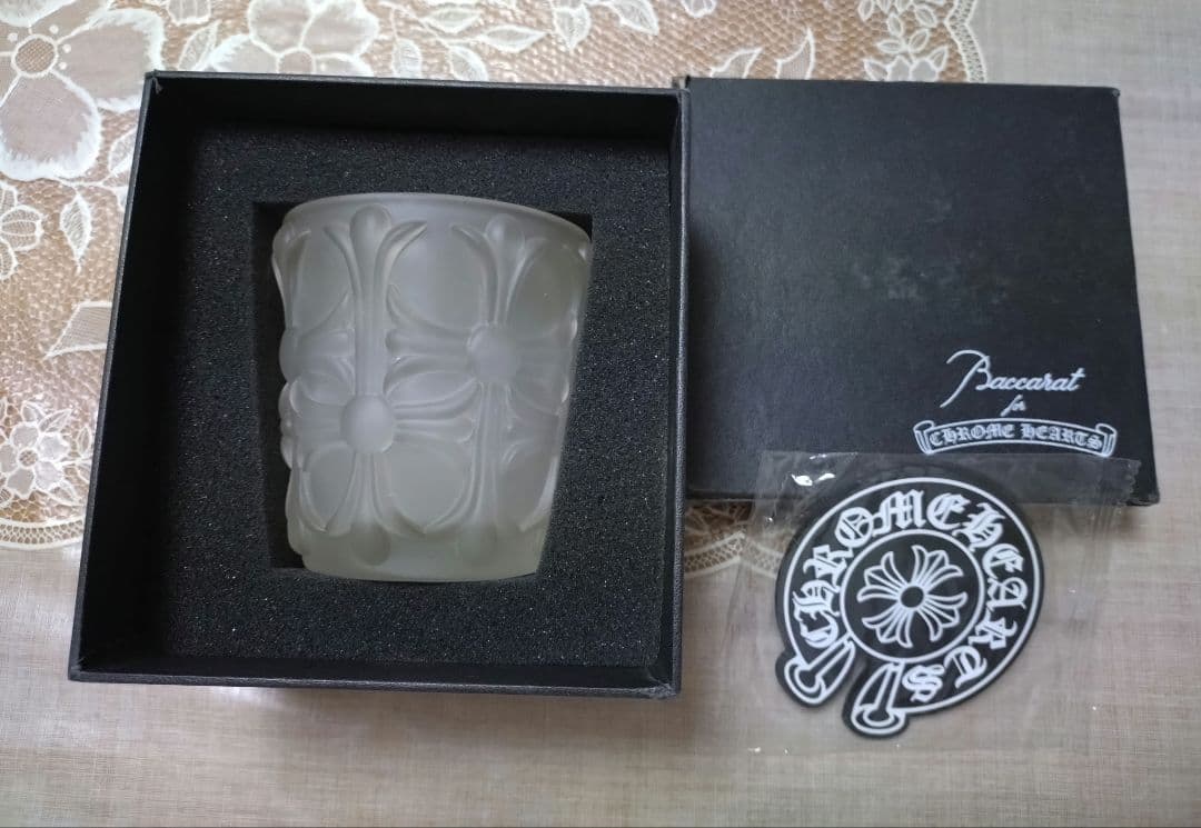 未使用美品クロムハーツバカラロックガラスタンブラーコスタ付き送料無料