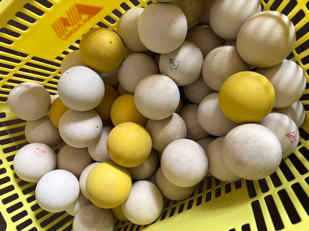 【中古】ソフトテニスボール 100球(カゴ無し)