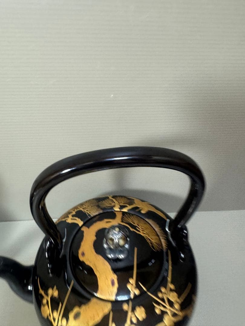 2230 輪島塗　松鶴　金蒔絵　銚子　2客