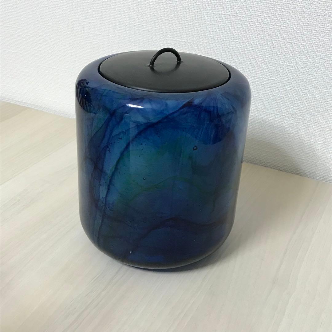 由水常雄作　「流水紋水指　碧潭」