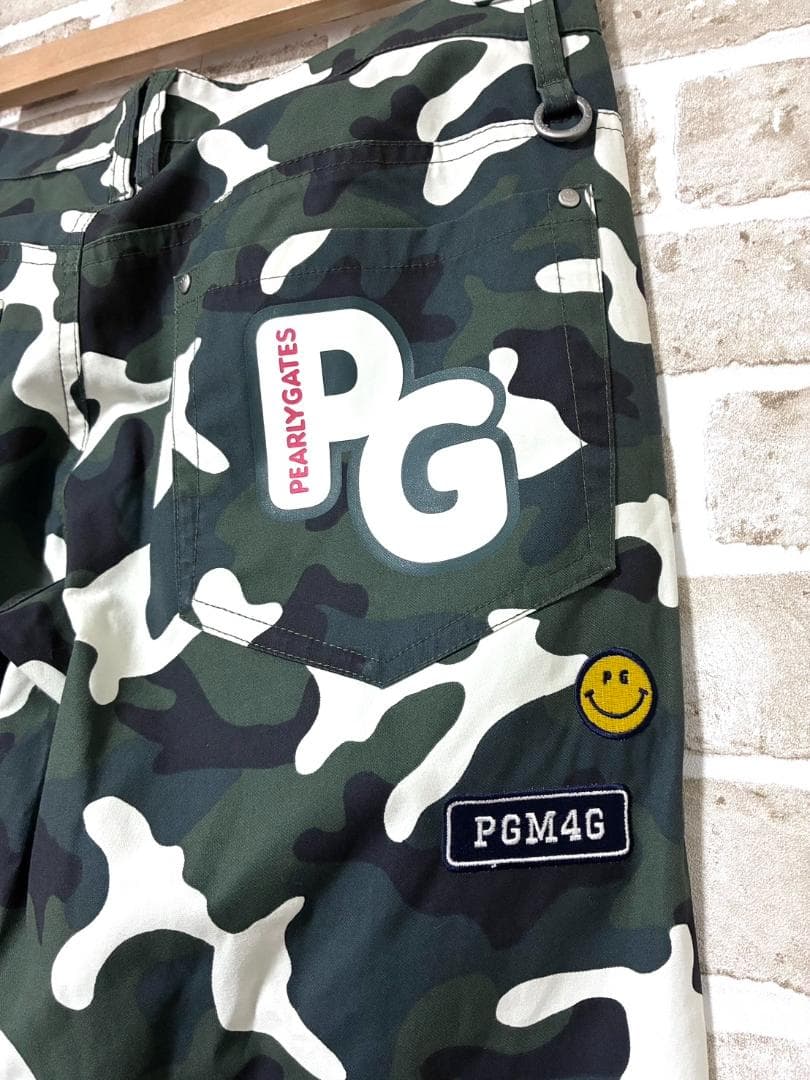 【フォロー割】美品 パーリーゲイツ メンズ ゴルフパンツ サイズ3 迷彩柄 総柄