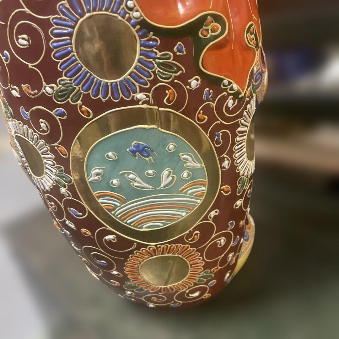 九谷焼布袋像　金彩大型　七福神 古美術品　日本美術　アンティーク 骨董　石川県