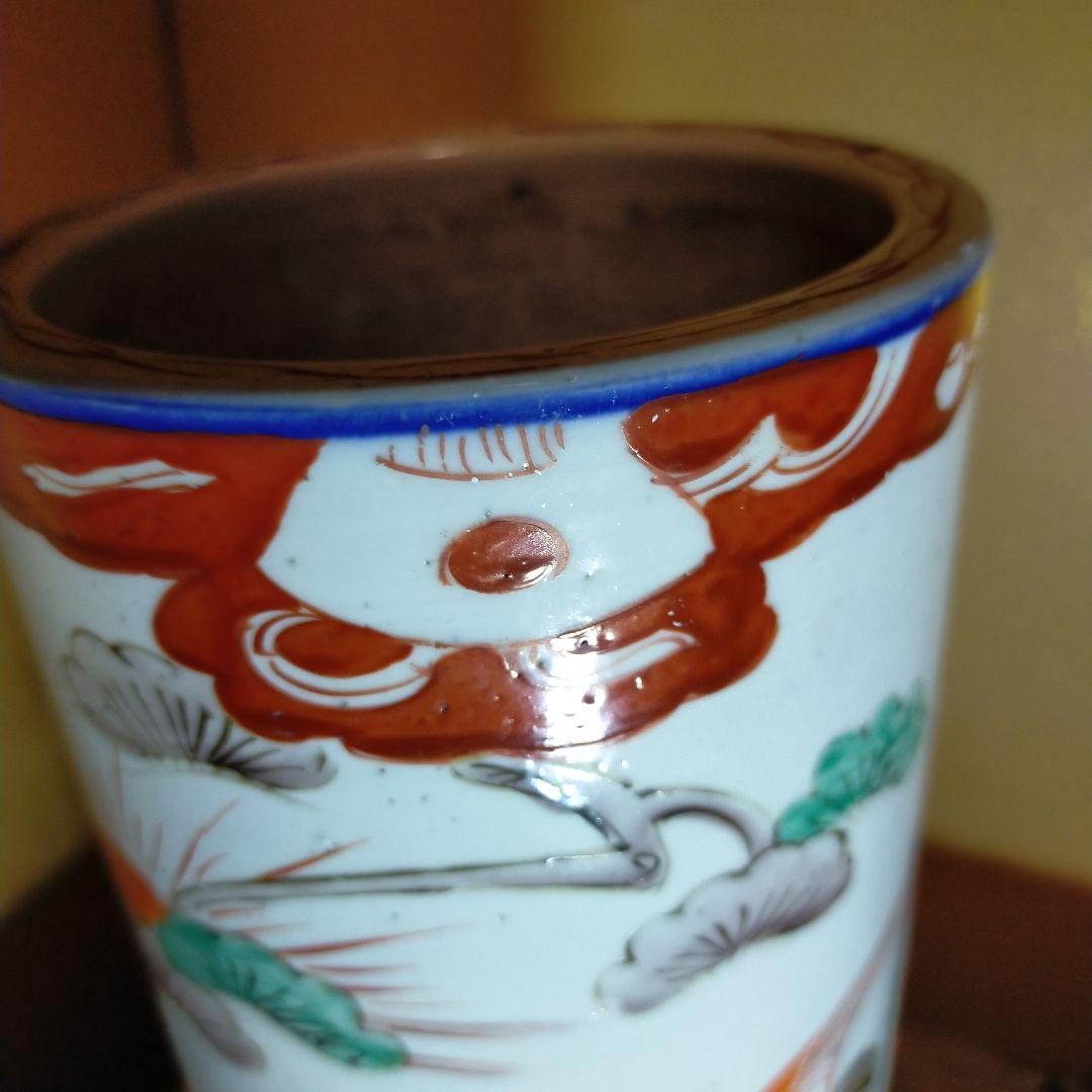 ２２１２骨董　江戸後期から明治初期 　色絵寸胴陶器