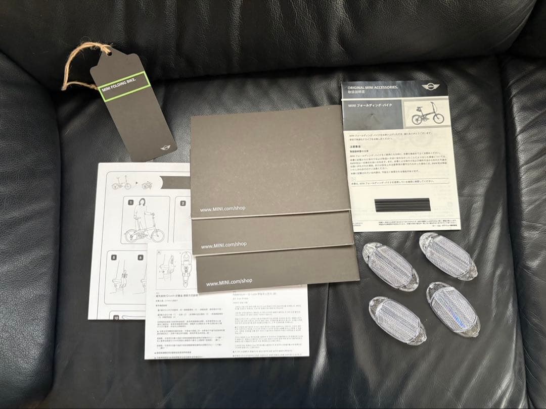 正規品 MINI 折りたたみ自転車 ブラック サドルバッグ付き
