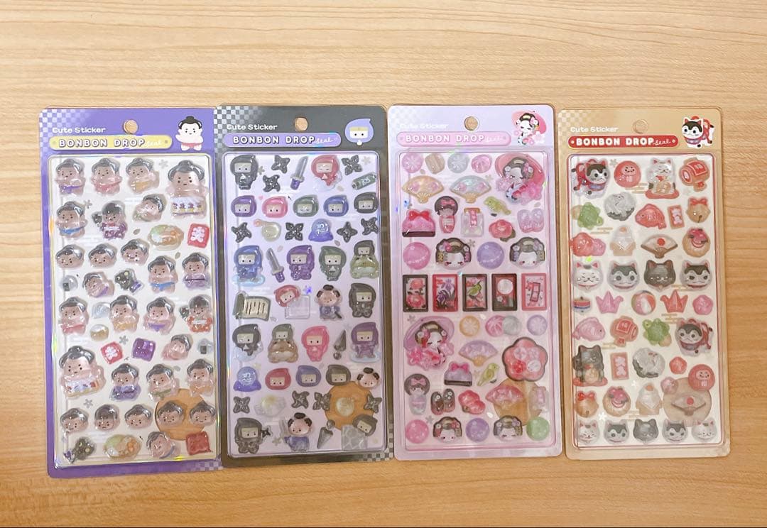 【正規品】ボンボンドロップシール　和柄　コンプリートセット