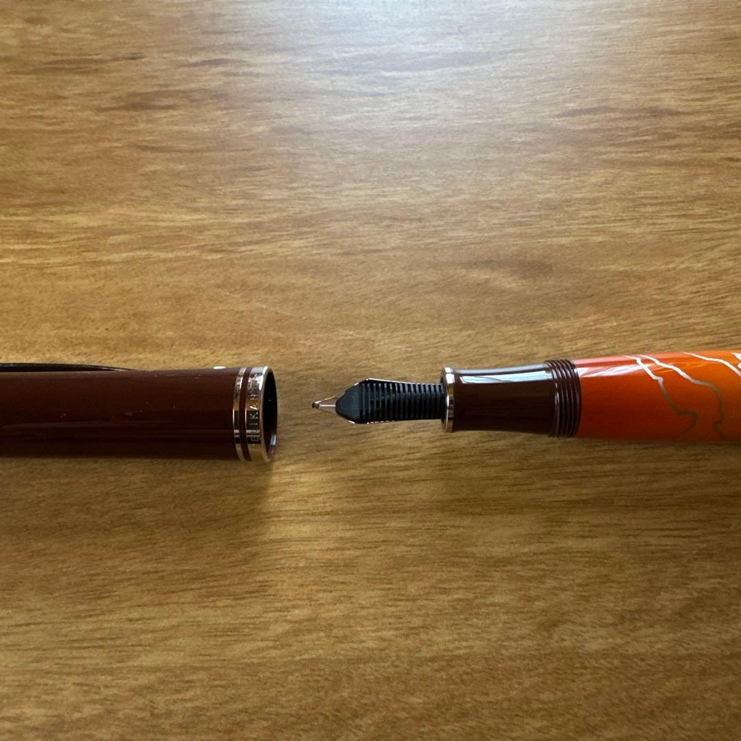 Pelikan特別生産品M640 インディアンサマー 万年筆Ｍニブローラーボール