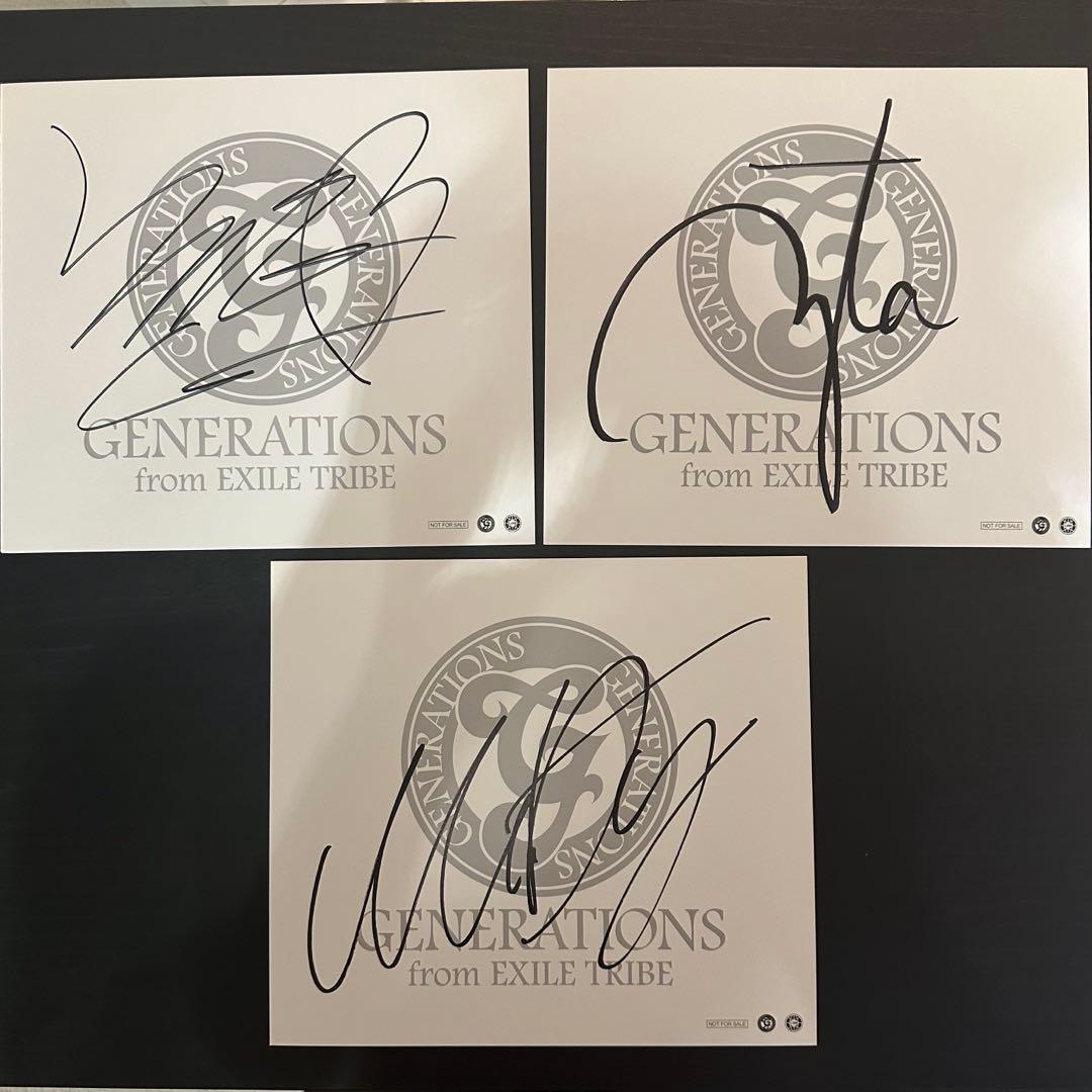 GENERATIONS 直筆サイン 7人 白濱亜嵐 佐野玲於 片寄涼太 数原龍友
