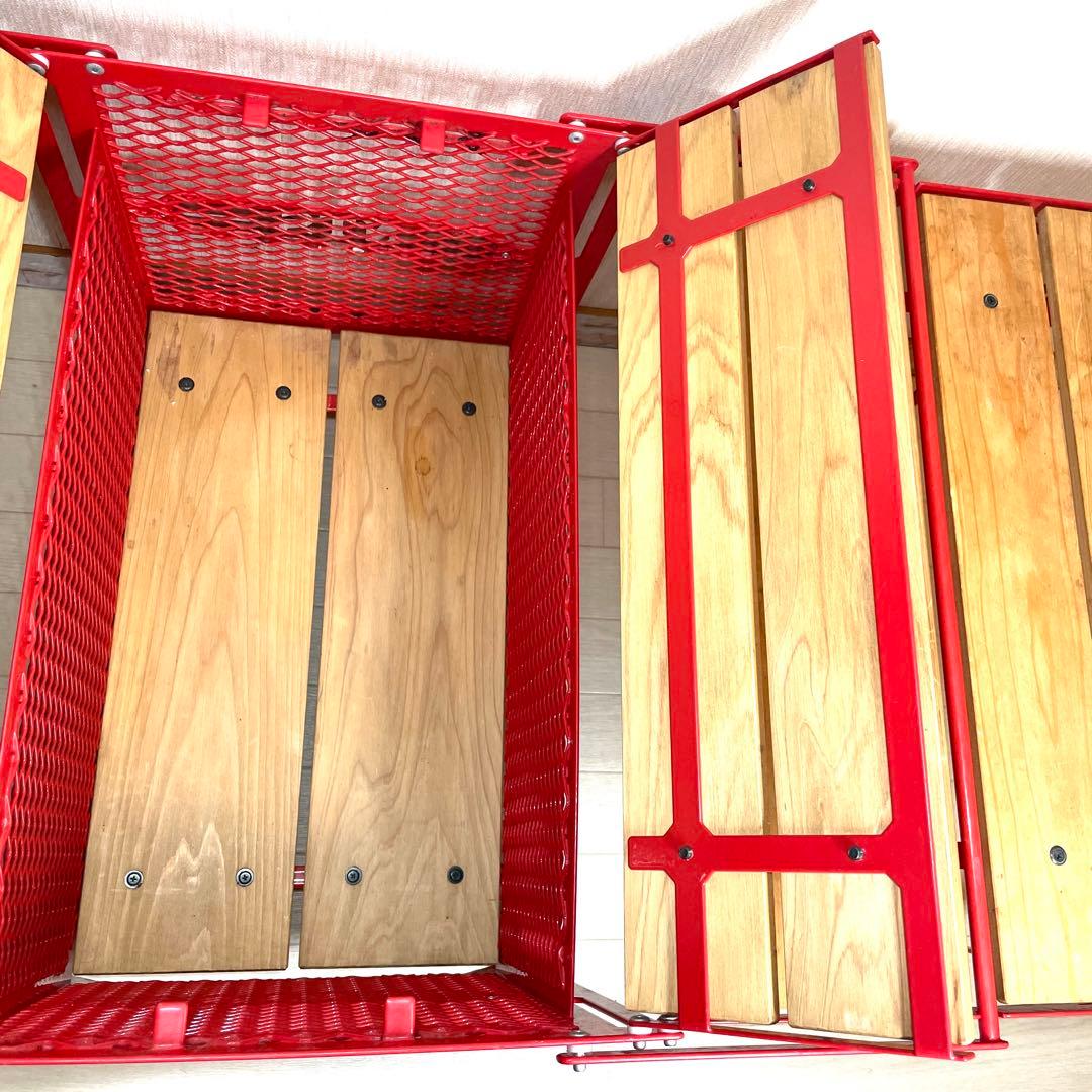 ネイチャートーンズ サイドアップボックス テーブル レッド Lサイズ