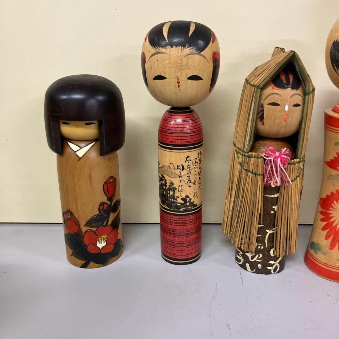 D-3 伝統こけし 創作こけし 民芸品 昭和レトロ 木製 こけし 小芥子