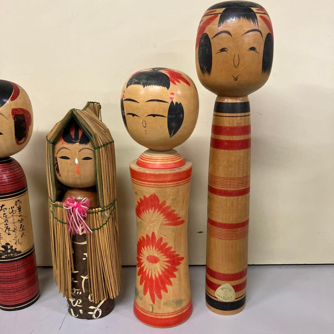 D-3 伝統こけし 創作こけし 民芸品 昭和レトロ 木製 こけし 小芥子