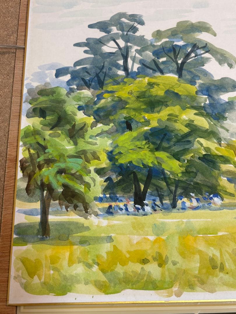 水彩画　『夏の植物園』　画　笹原亮　美術　芸術　絵画　風景画