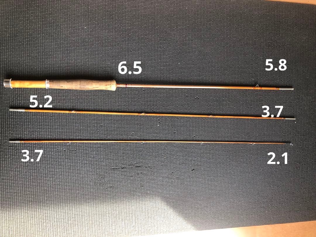 バンブーロッド　7ft #4 3pc　ジャンク