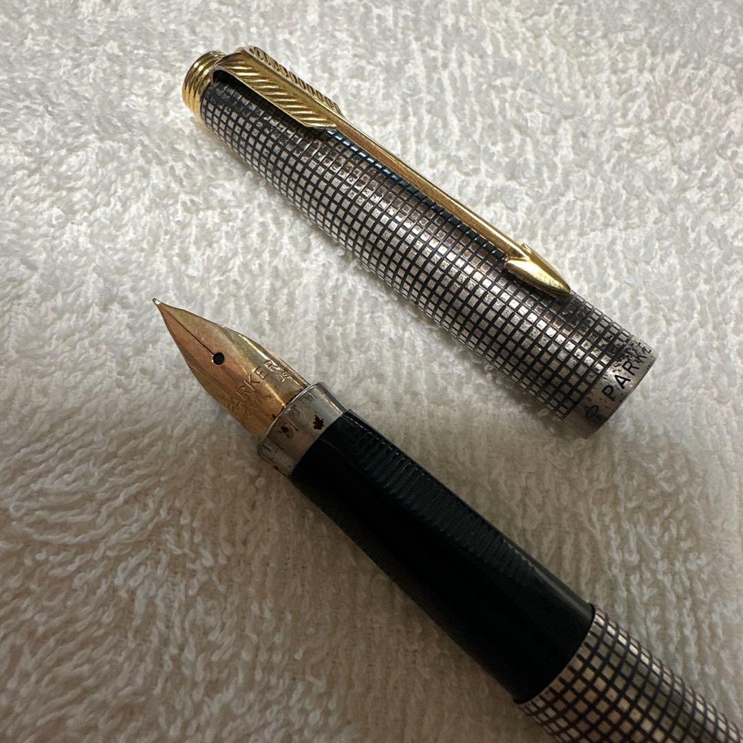 14K パーカー STERLING SILVER 万年筆 USA