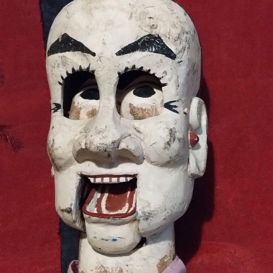 中国ヴィンテージ　ドール　木製　パペット人形