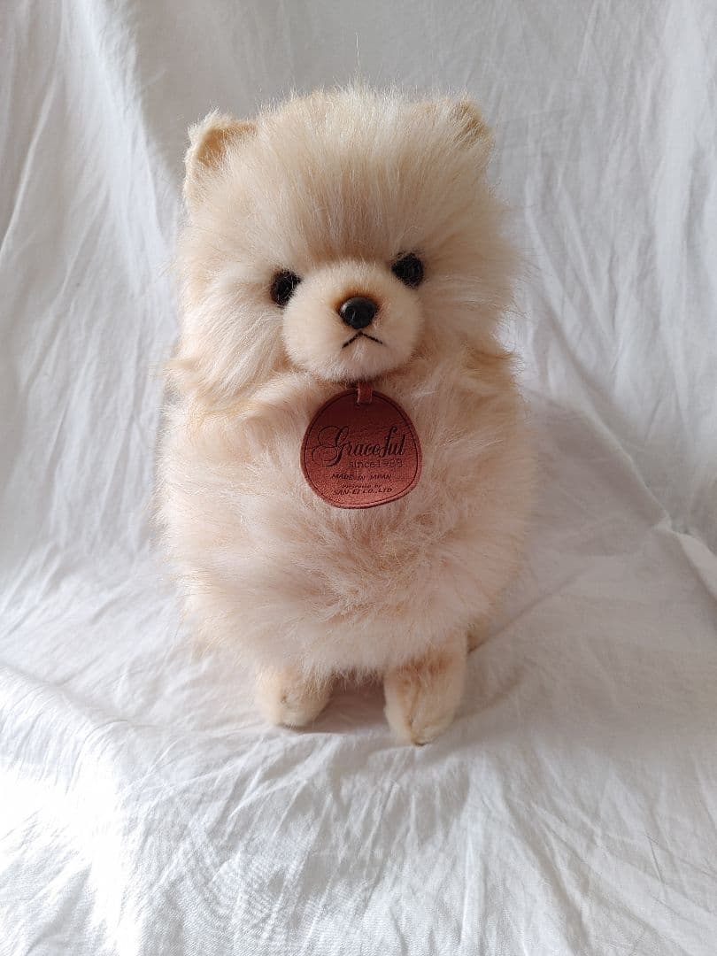 昭和レトロ　三英　ぬいぐるみ　グレイスフル　ポメラニアン　犬ぬいぐるみ　日本製