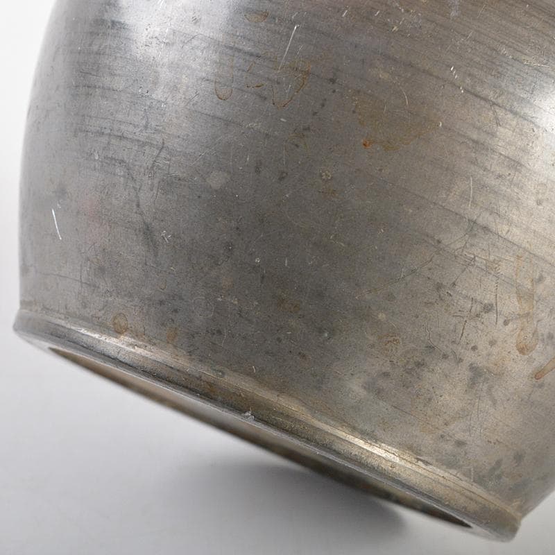 煎茶道具　鮎銅銘　古錫　茶壷　茶心壷　約242g　D　R7114