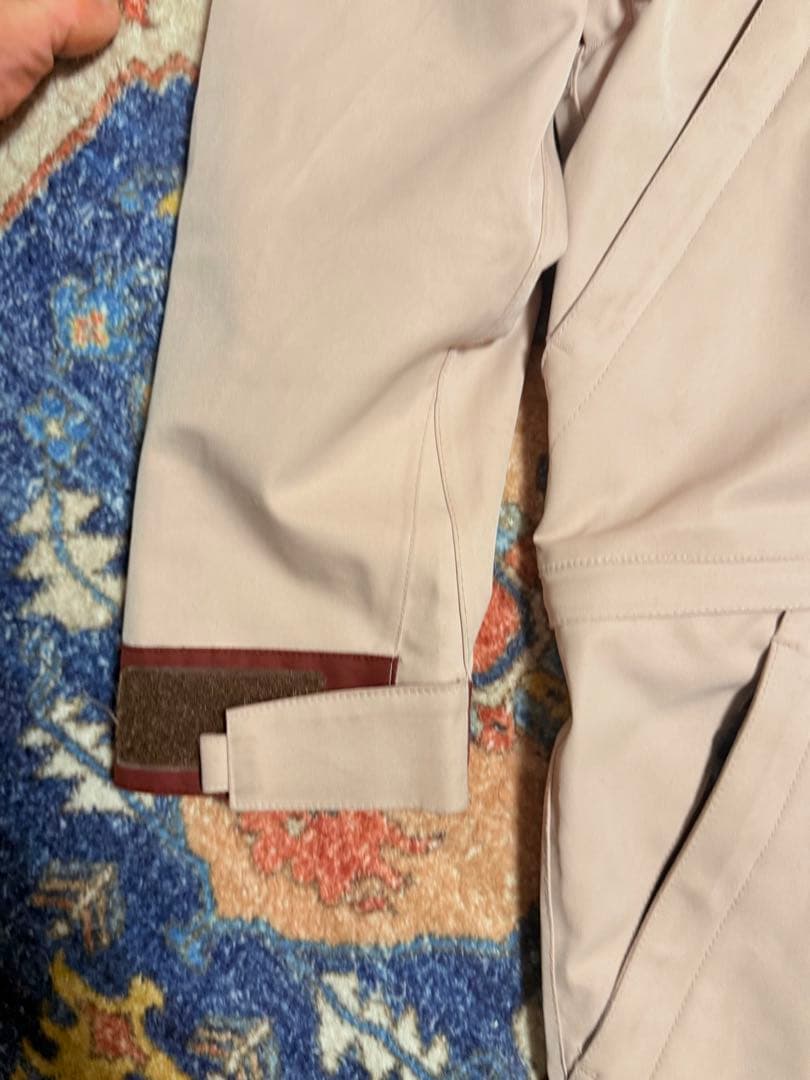 【XL】ワンピース スキーウェア つなぎ 淡ピンクベンチレーション付 防水 美品