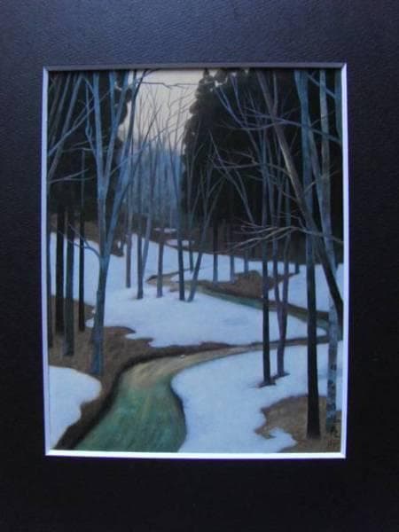 東山　魁夷 、【冬木立】、希少画集画、新品高級額・額装付、状態良好