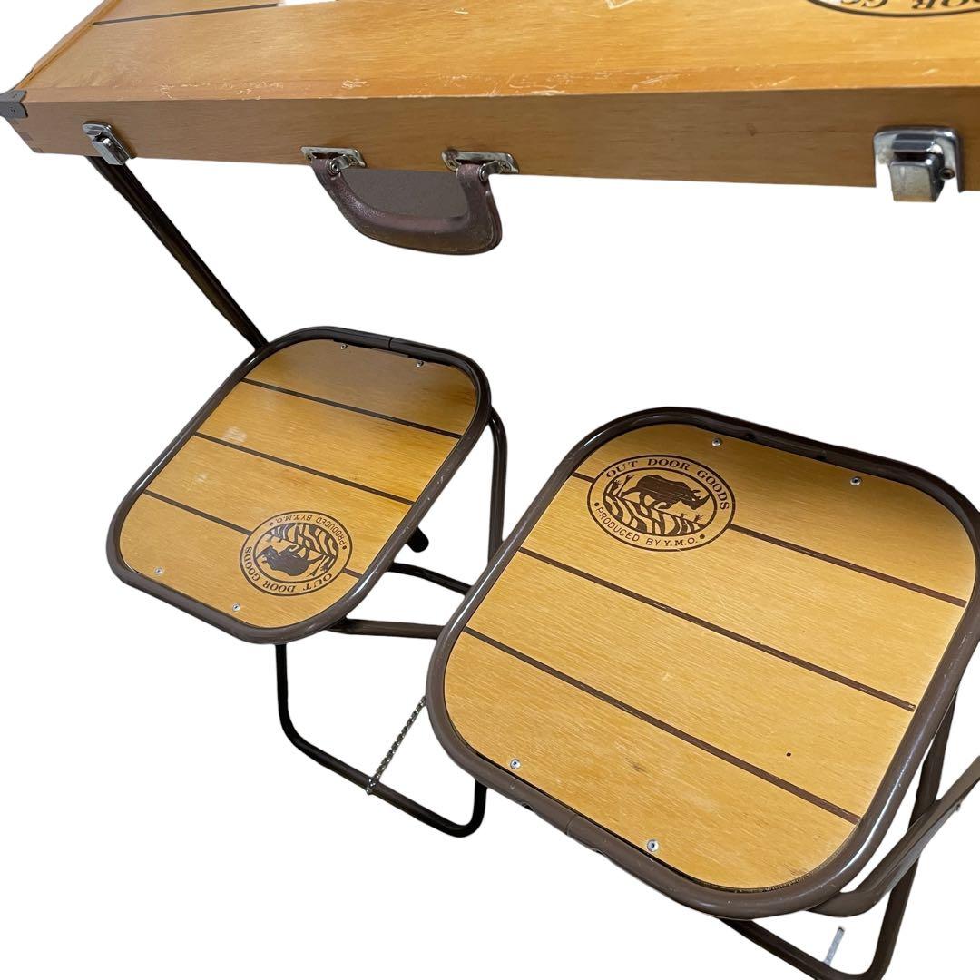 ウッドピクニックテーブル キャンプ キャンプテーブル ビンテージ テーブルセット