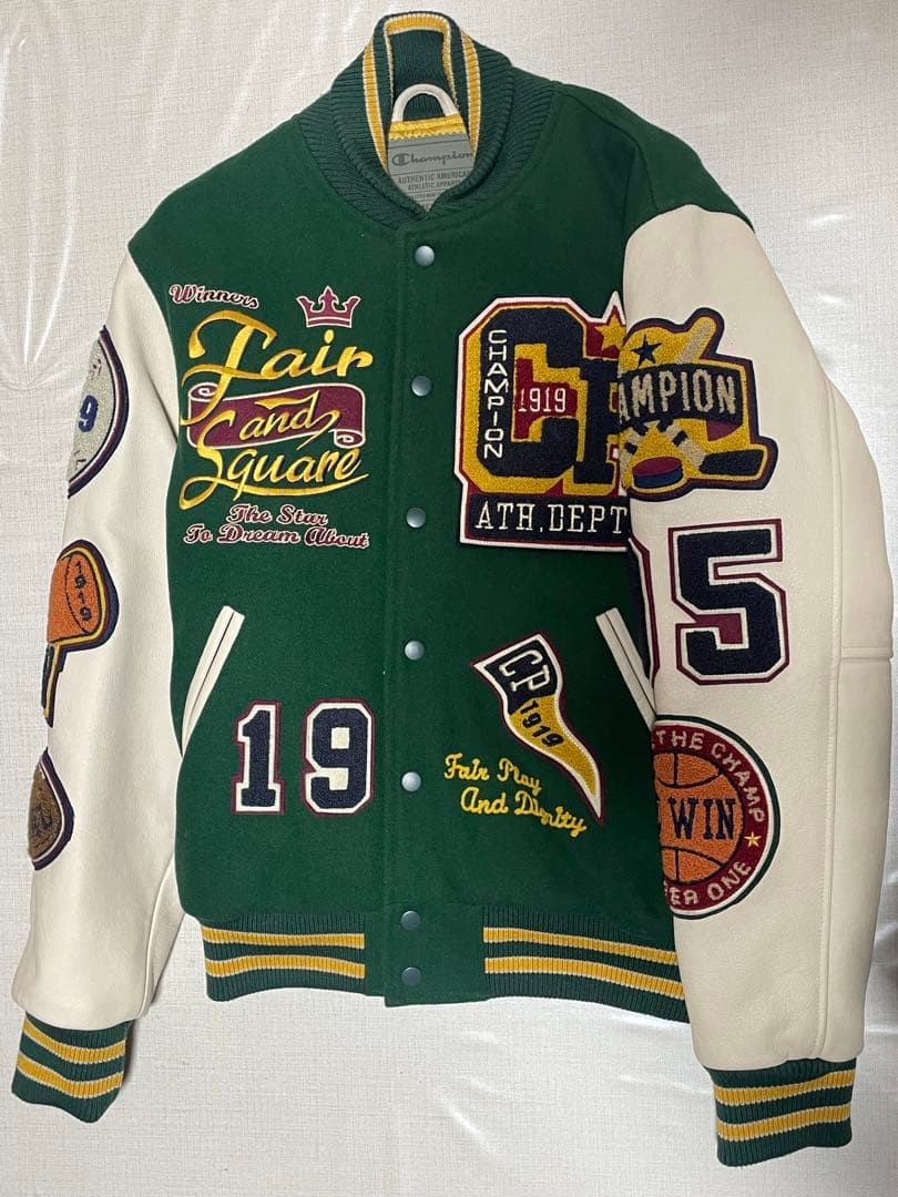 ジャケット M 緑/白