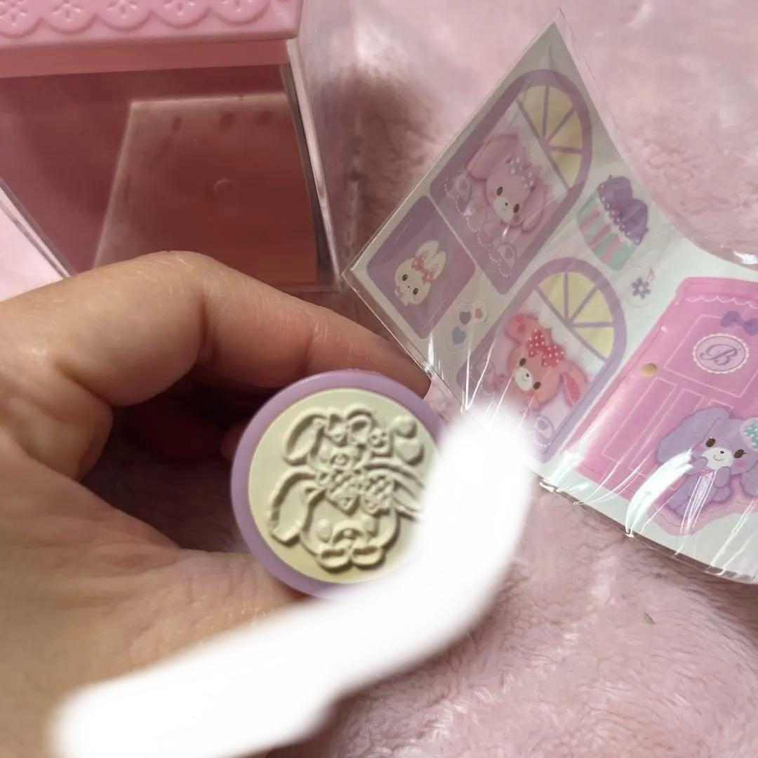 ぼんぼんリボン　おうち型ケース入り　スタンプ　メモ　ドールハウス　2014