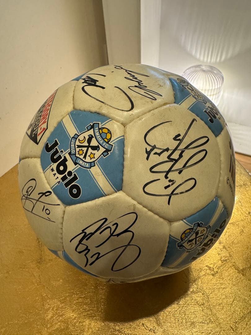 1994-1996年ジュビロ磐田公式試合球 オフト監督中山ドゥンガ藤田直筆サイン