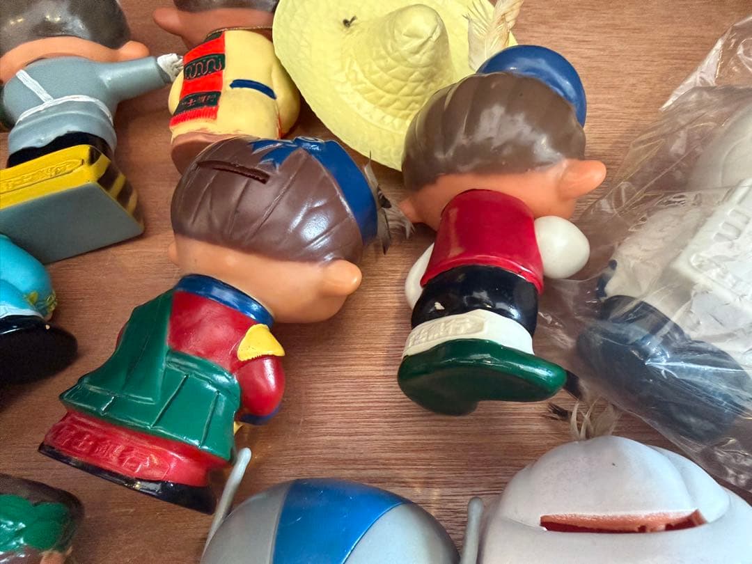 富士銀行 ノベルティ 貯金箱 まとめ 昭和レトロ ソフビ レア 大量11体