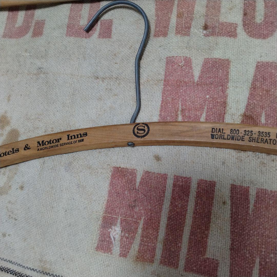 50s vintage wood hanger made in usa　5本