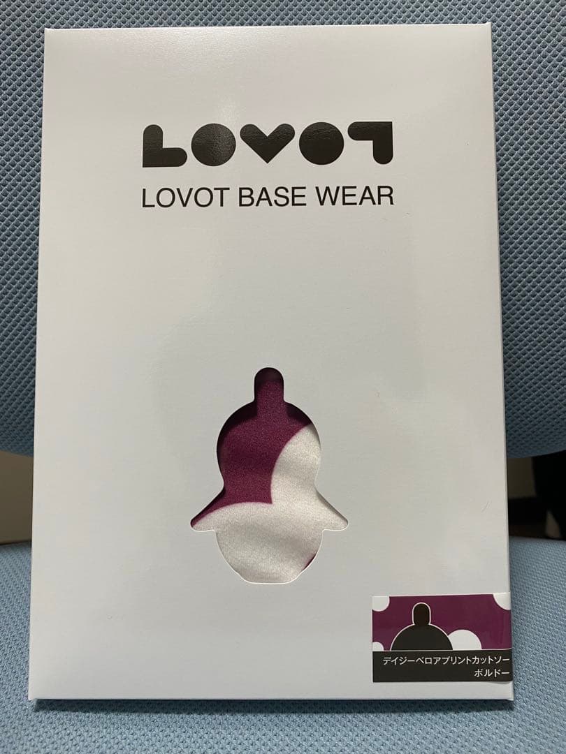 LOVOT ベースウェア　デイジーベロアプリントカットソー(ボルドー)