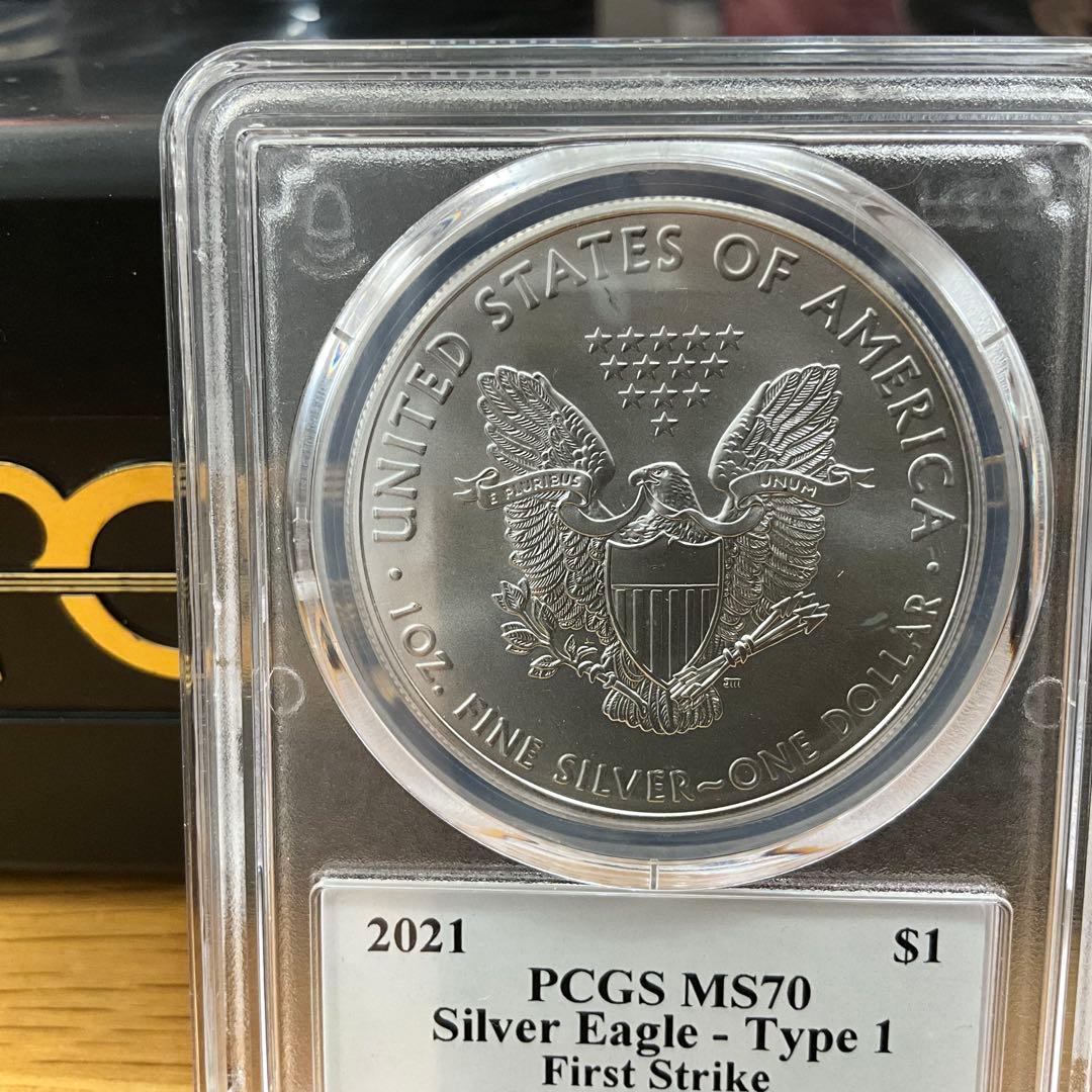 【新品】イーグル銀貨 トランプ大統領 2021 PCGS MS70 Type1