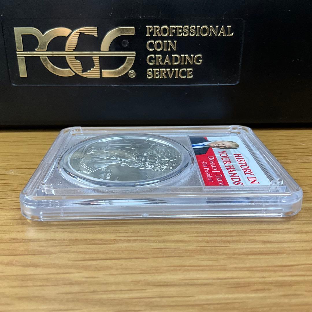 【新品】イーグル銀貨 トランプ大統領 2021 PCGS MS70 Type1