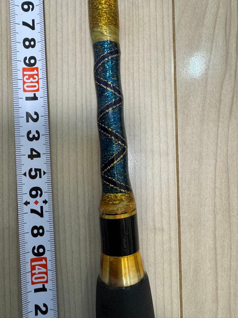 2本セド-グラスファイバー船竿 青・黄 約101cm