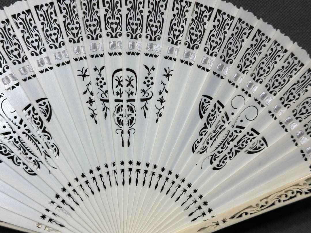 極上　天然素材　扇子　和装小物　茶道　お茶会　お茶席　歌舞伎古美術品　 細密細工