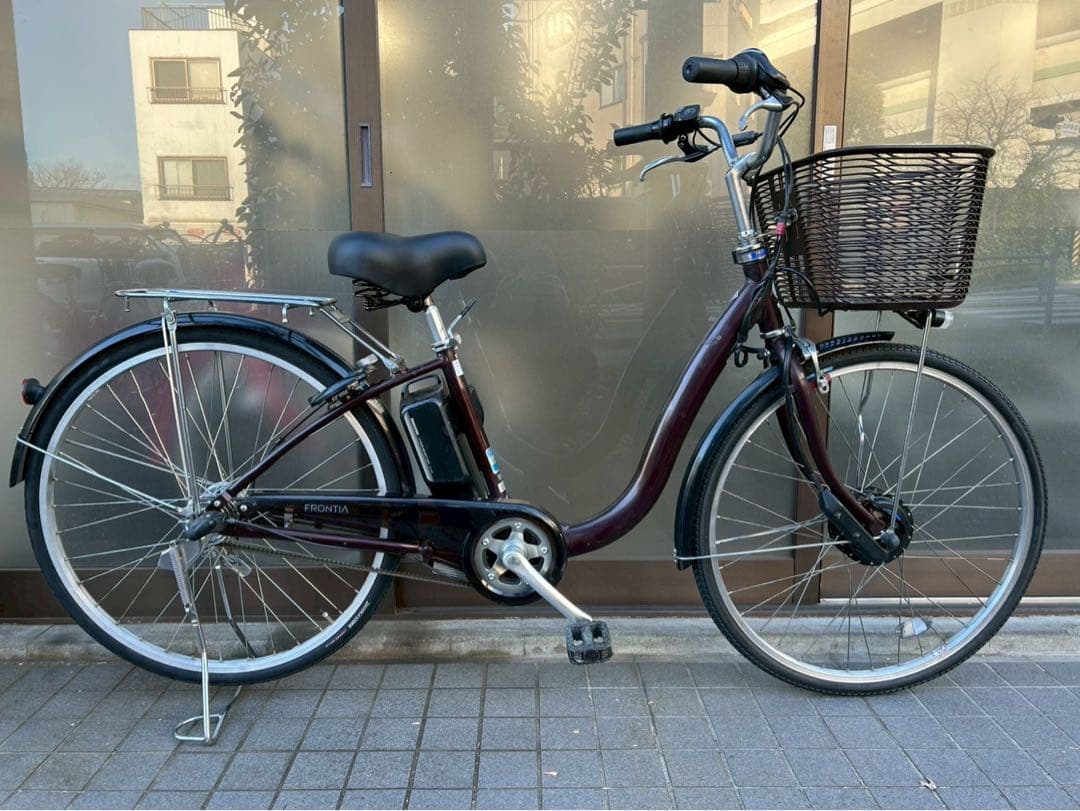 中古電動自転車 ブリヂストン フロンティア 26インチ ブラウン 横浜№3624
