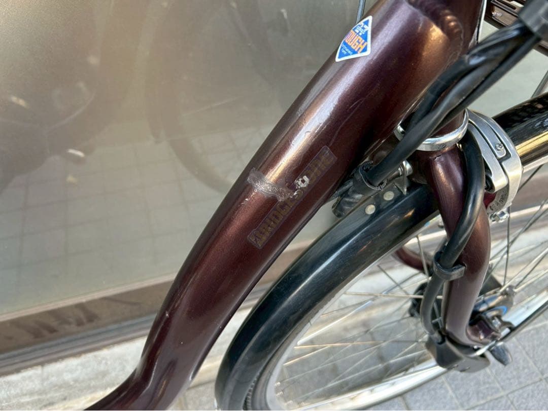 中古電動自転車 ブリヂストン フロンティア 26インチ ブラウン 横浜№3624