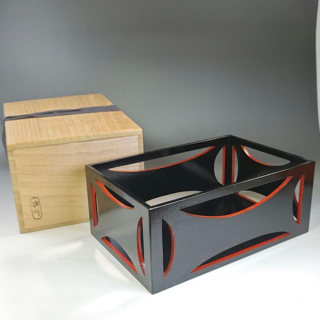 イ841 煙草盆『塗師作』『漆塗　莨盆　共箱』茶道具