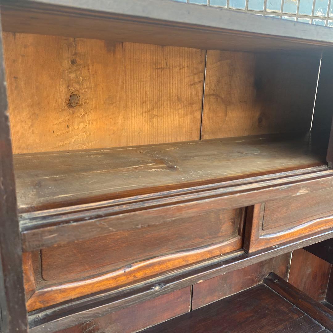 時代物 茶箪笥 水屋箪笥 骨董品 古家具 古民家 アンティーク家具 店舗什器