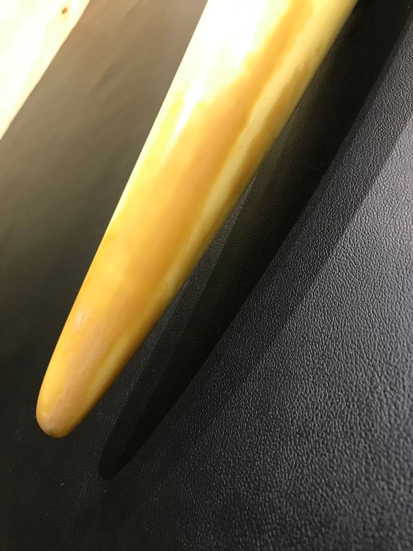 象牙風置物 レプリカ 練り物　オブジェ 一本牙 全長100cm